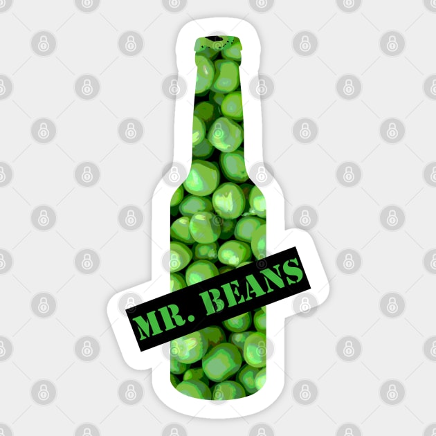 Mr. Beans Beer Sticker by AdiDsgn